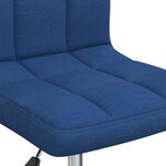 vidaXL Chaise pivotante de salle à manger Bleu Tissu