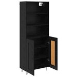 vidaXL Haut Armoire Chêne noir 69 5 x 34 x 180 cm Bois d'ingénierie