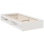 vidaXL Lit de jour avec matelas blanc 100x200 cm bois de pin massif