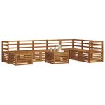 vidaXL Ensemble de canapés d'extérieur 9 Pièces Naturel