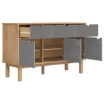 vidaXL Buffet OTTA Marron et gris 114x43x73 5 cm Bois massif pin