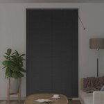 vidaXL Store de Fenêtre avec des rideaux Noir Aluminium