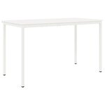 vidaXL Table de bar Blanc 110 x 55 x 105 cm Bois de pin massif