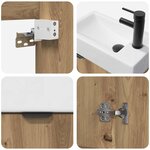 vidaXL Meuble de salle de bain avec robinet Chêne artisanal