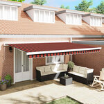 vidaXL Store Manuel Rétractable en orange et marron  500 x 300 cm