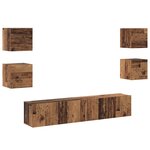 vidaXL Meuble TV 6 Pièces Marron 160 x 30 x 30 cm Bois d'ingénierie