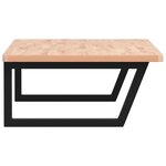 vidaXL Étagère de vasque murale acier et bois massif de hêtre