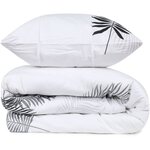 Parure de lit - housse de couette 220 x 240 + 2 taies d'oreiller 60 x 60 coton renforcé - Gris