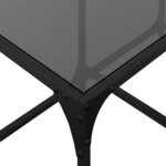 vidaXL Table basse avec dessus en verre noir 78 5x40x40 cm acier
