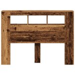 vidaXL Tête de lit à LED vieux bois 140x18 5x103 5cm bois d'ingénierie