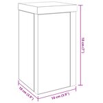 vidaXL Supports de Plantes en Chêne Noir Lot de 2 Chêne noir Bois