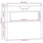 vidaXL Tête de lit chêne fumé 100 cm bois d'ingénierie et acier