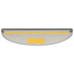 vidaXL Tapis d'escalier 30 pièces 56 x 17 x 3 cm Gris clair Demi-rond