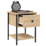 vidaXL Table de chevet chêne sonoma 34x35 5x45 cm bois d'ingénierie
