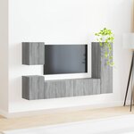 vidaXL Ensemble meuble TV 4 Pièces Gris Sonoma Bois d'ingénierie