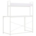 vidaXL Bureau d'ordinateur Blanc 120 x 60 x 138 cm