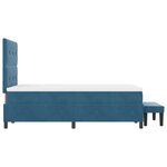 vidaXL Lit à ressorts avec matelas Bleu foncé 120 x 190 cm Velours