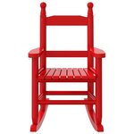 vidaXL Chaise à bascule enfants rouge bois de peuplier massif