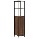 vidaXL Meuble de salle de bain avec étagères chêne marron 36x35x165 cm