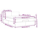 vidaXL Cadre de lit ottoman avec matelas vert foncé 140x200 cm velours