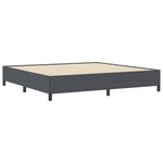 vidaXL Cadre de Lit Gris Foncé 200x200 cm Tissu Corde