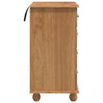 vidaXL Commode ASKIM Marron 45.8 x 40 x 79 cm Bois de pin massif