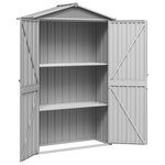 vidaXL Abri de jardin Gris 116x45x175 cm Acier galvanisé