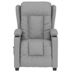vidaXL Fauteuil électrique de massage Gris clair Tissu