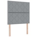 vidaXL Lit à ressorts avec matelas Gris clair 100 x 200 cm tissu