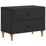 vidaXL Cabinet de chevet Noir 62 x 34 5 x 48 cm Bois d'ingénierie