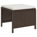vidaXL Ensemble de canapé de jardin 6 Pièces Marron et crème polyrotin