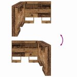vidaXL Tête de lit de rangement Bois ancien 100 cm Bois d'ingénierie