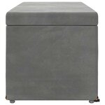 vidaXL Tabouret Gris foncé 101 x 41 x 40 cm Velours et Bois Composite