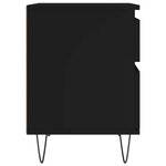 vidaXL Tables de chevet 2 Pièces noir 40x35x50 cm bois d’ingénierie