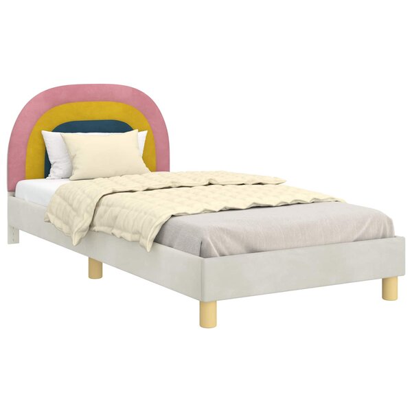 vidaXL Cadre de lit pour enfants avec tête de lit Crème 80 x 200 cm