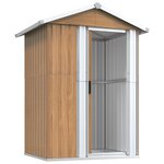vidaXL Abri de jardin Marron 126x97 5x177 cm Acier galvanisé