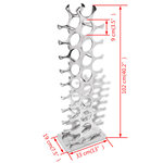 vidaXL Casier à bouteilles Aluminium Argenté 27 bouteilles