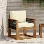 vidaXL Sofa de milieu extérieur Bois d'Acacia Massif Naturel