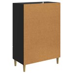 vidaXL Buffet Noir 66 x 34 5 x 95 cm Bois d'ingénierie