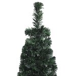 vidaXL Arbre de Noël artificiel mince et support 210 cm fibre optique