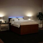 vidaXL Sommier à lattes de lit avec matelas Rose 140x190 cm Velours