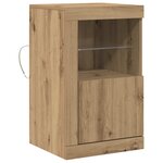 vidaXL Buffet LED Chêne artisanal 41 x 37 x 67 cm Bois d'ingénierie