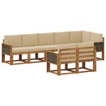 vidaXL Ensemble de canapés d'extérieur 8 Pièces Naturel et Beige