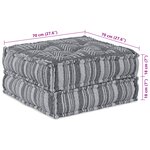 vidaXL Pouf Modulaire gris - 70x70x36 cm en tissu