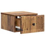 vidaXL Cabinet de chevet mural Bois ancien 33 x 34 5 x 20 cm