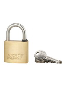 THIRARD - Cadenas à clé Mach 3  laiton  extérieur  anse acier  45mm  2 clés - THIRARD