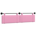 vidaXL Tête de lit suspendue Rose Tissu