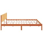 vidaXL Cadre de lit Marron 200 x 200 cm Bois de pin massif