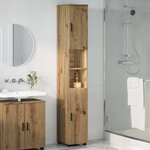 vidaXL Meuble de salle de bain haut chêne artisanal 30 x 35 x 192 cm