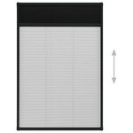vidaXL Moustiquaire plissée pour fenêtre Aluminium Anthracite 60x160cm